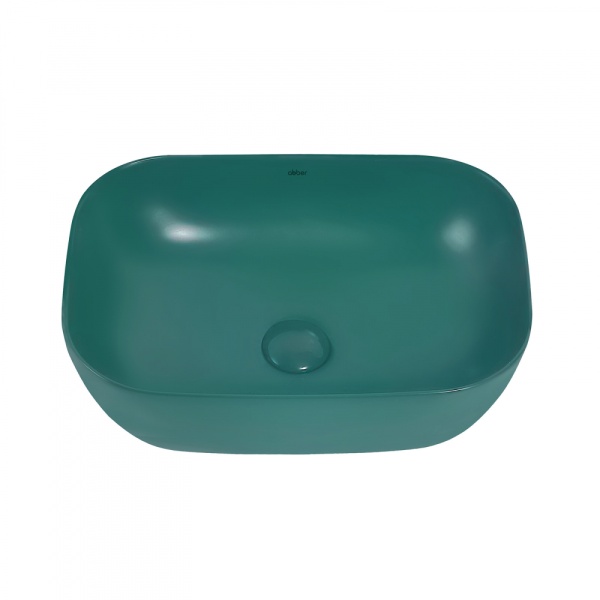 Раковина  прямоугольная Abber Rechteck AC2200MBG фаянс цвет темно-зеленый матовый