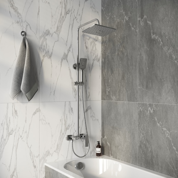 Душевая система со смесителем Grossman Style 500.K35.05.100 монтаж настенная без термостата хром