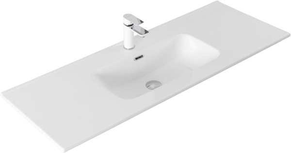 Раковина мебельная прямоугольная Aquanet Flat 00330427 керамика цвет белый матовый