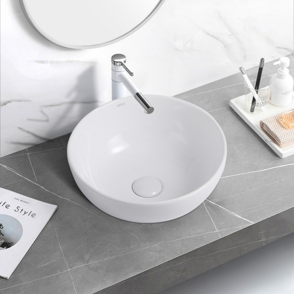 Раковина  круглая Abber Bequem AC2105 керамика цвет белый