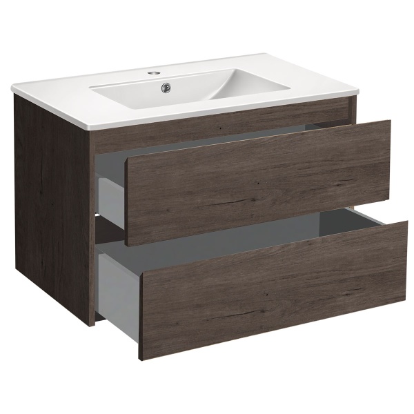 Тумба  подвесная Vincea Gio VMC-2G800RO 80 см  2 ящика цвет R.Oak 