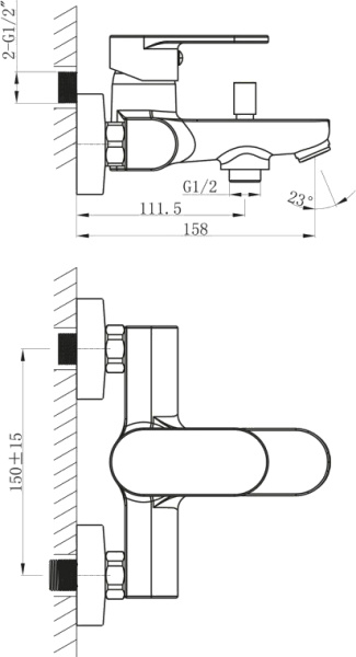 Смеситель  BelBagno Loyd LOY-VASM-CRM  
 