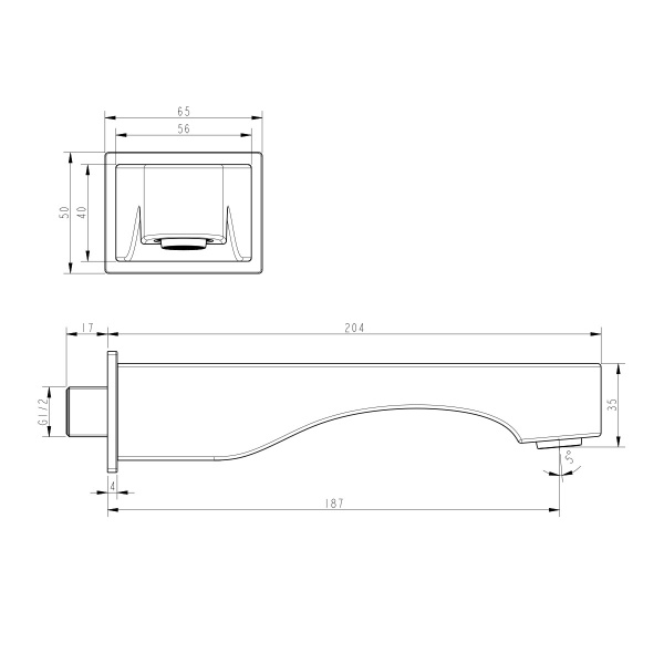 Излив для ванны Lemark  LM7281BL черный 