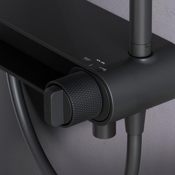 Душевая система со смесителем Am.Pm X-Joy F0785A722 монтаж настенная без термостата черный