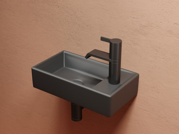 Раковина подвесная прямоугольная Ceramica Nova Element CN6051LMDH фарфор цвет темно-серый матовый