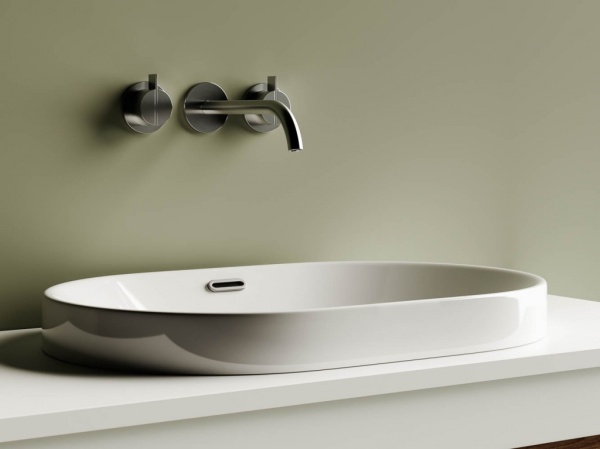 Раковина встраиваемая сверху овальная Ceramica Nova Element CN5020 фарфор цвет белый