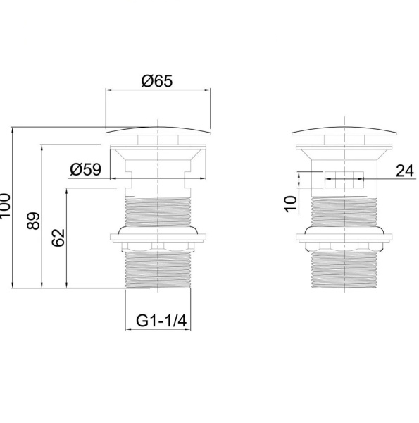 Донный клапан с переливом Allen Brau Priority 5.31023-GB латунь брашированное золото