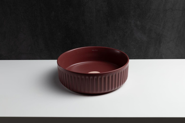 Раковина накладная круглая Allen Brau Fantasy 4.11032.BD керамика цвет красный