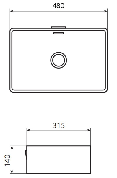 Раковина накладная прямоугольная Allen Brau Fantasy 4.11002.20 керамика цвет белый
