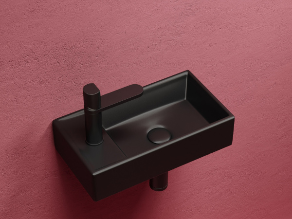 Раковина подвесная прямоугольная Ceramica Nova Element CN6051RMB фарфор цвет черный матовый