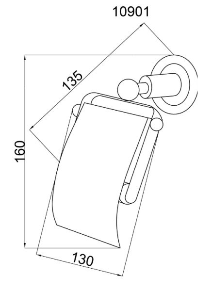 Держатель для туалетной бумаги Boheme Murano Cristal 10901-CRST-BR 