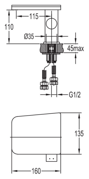 Смеситель для раковины Cezares Cascado CASCADO-F-LS-01-W0 хром