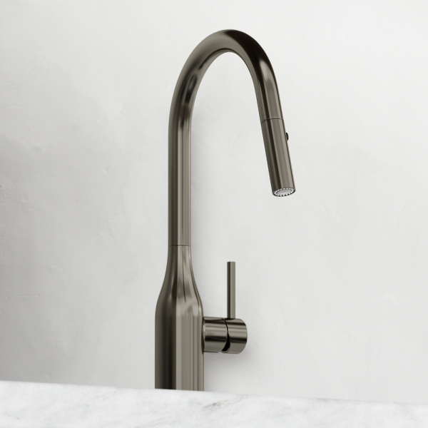 Смеситель для кухни Sancos Grand SC4002GG без подключения к фильтру вороненая сталь