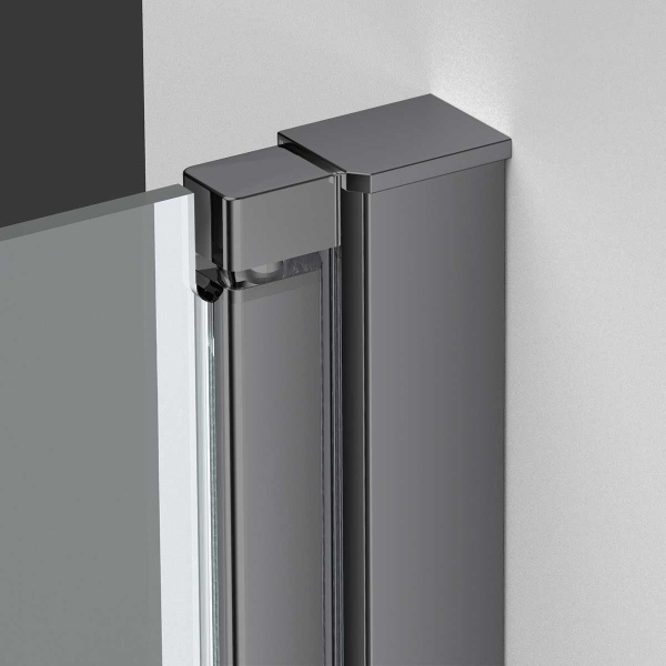 Душевая дверь Vincea Alpha VDP-3AL900CLGM 90 см стекла прозрачные, профиль вороненая сталь