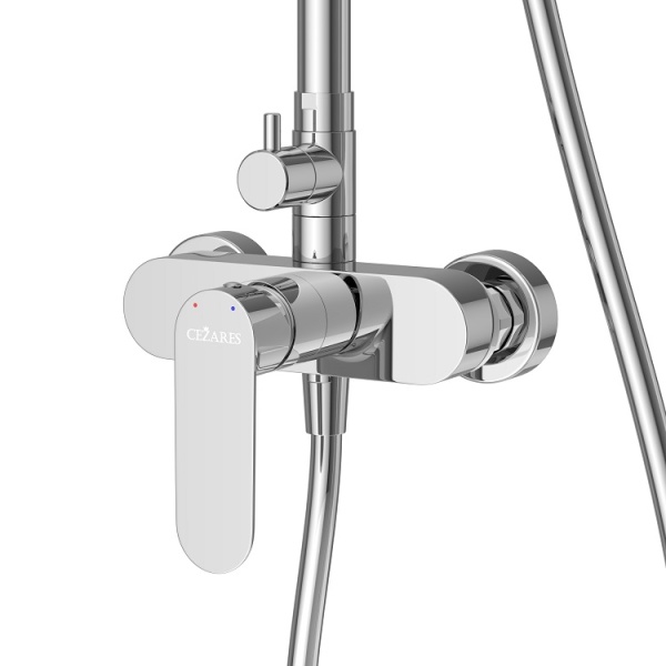 Душевая система со смесителем Cezares Stylus STYLUS-CD-01 монтаж настенная без термостата хром
