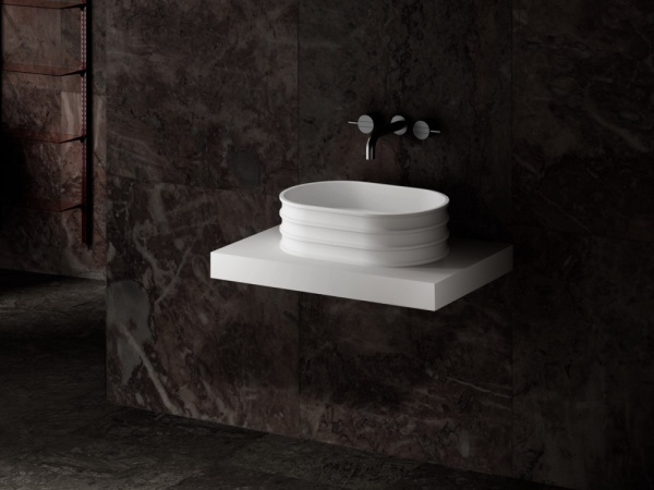 Раковина  овальная Abber STEIN AS2650 искусственный камень цвет белый матовый