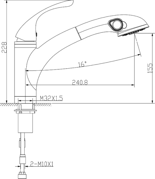 Смеситель для кухни Lemark Intense LM5650C  