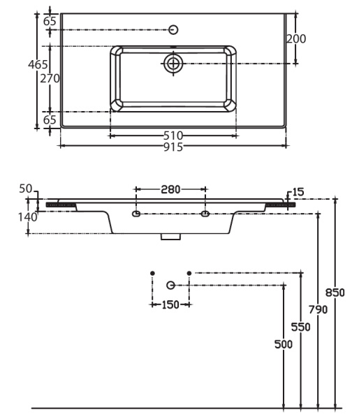 Раковина мебельная прямоугольная Allen Brau Fantasy 4.11026.20 керамика цвет белый