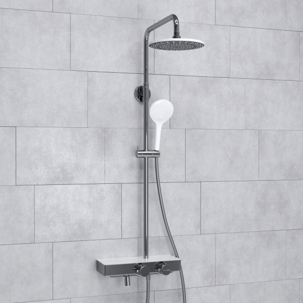 Душевая система со смесителем Wasserkraft  A113.067.155.CH Thermo монтаж настенная с термостатом хром