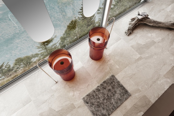 Раковина  круглая Abber Kristall AT2701Opal полиэфирная смола цвет коричневый