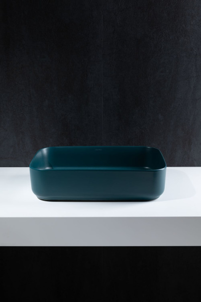 Раковина накладная прямоугольная Allen Brau Fantasy 4.11021.PT керамика цвет зеленый