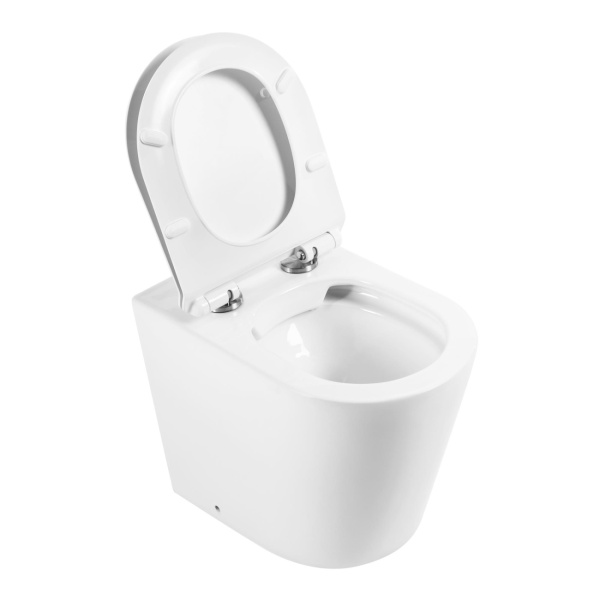 Унитаз приставной BelBagno Flay-R BB1003CBR Rimless фаянс белый