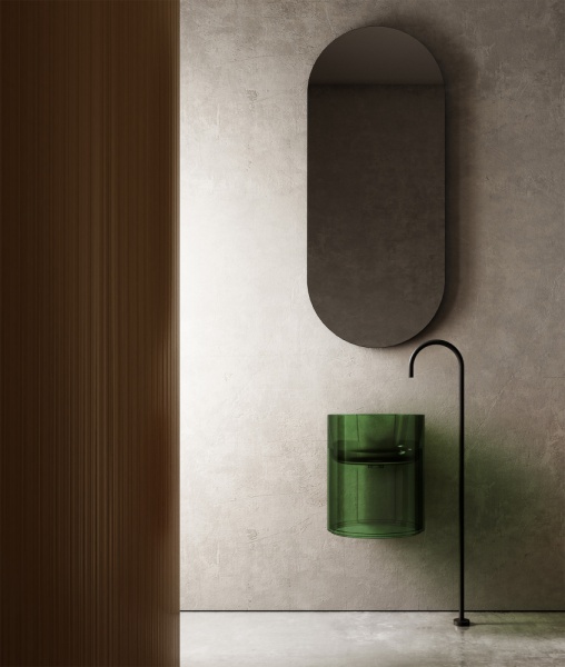 Раковина  круглая Abber Kristall AT2704Emerald полиэфирная смола цвет зеленый