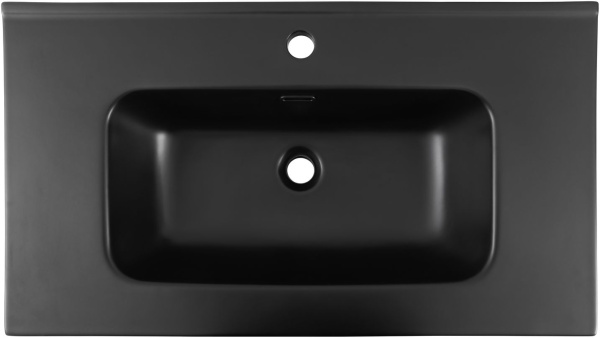 Раковина мебельная прямоугольная Aquanet Flat 00329255 керамика цвет черный матовый