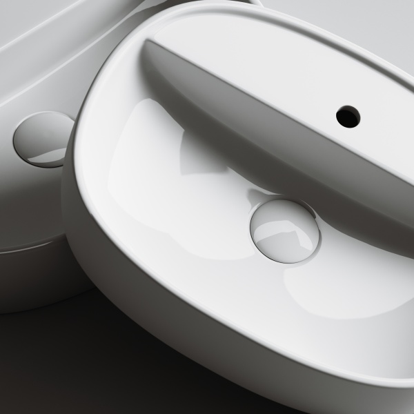 Раковина накладная овальная Ceramica Nova Element CN6036 фарфор цвет белый