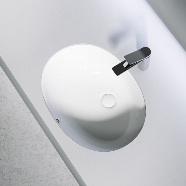 Раковина встраиваемая снизу овальная Ceramica Nova Element CN6076 фарфор цвет белый