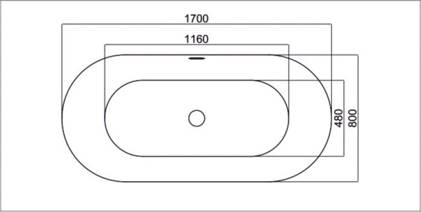 Акриловая ванна Black&White Swan SB103 170x80