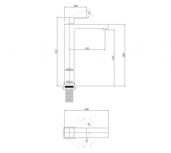 Смеситель для раковины Abber Daheim AF8211 хром