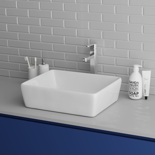 Раковина  квадратная  Grossman  GR-3016 фаянс цвет белый