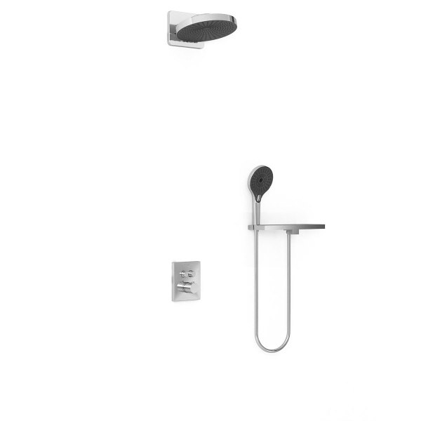 Душевая система со смесителем Vincea  VSFW-3I21T1RCH монтаж встраиваемая в стену с термостатом хром