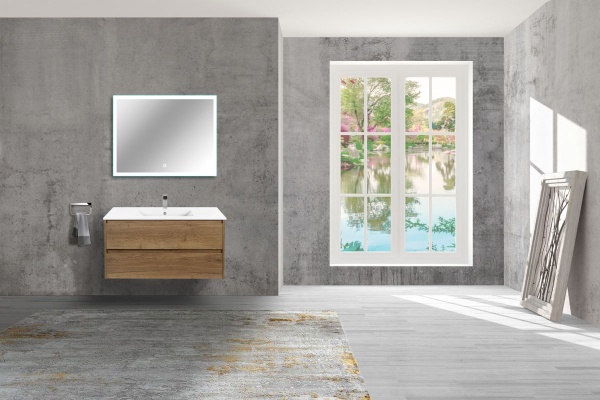 Тумба  подвесная Vincea Gio VMC-2G100TO 100 см  2 ящика цвет T.Oak 