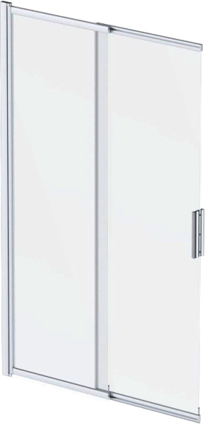 Шторка для ванны раздвижная распашная  Am.Pm Like W80S-100PS-150MT 100 см, стекла прозрачные, профиль хром