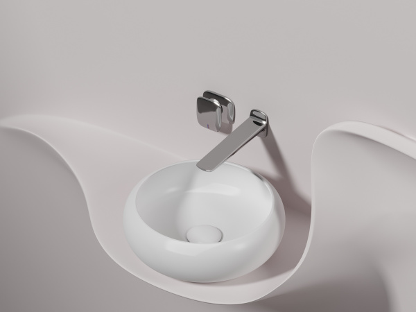 Раковина накладная круглая Ceramica Nova Element CN6050MW фарфор цвет белый матовый