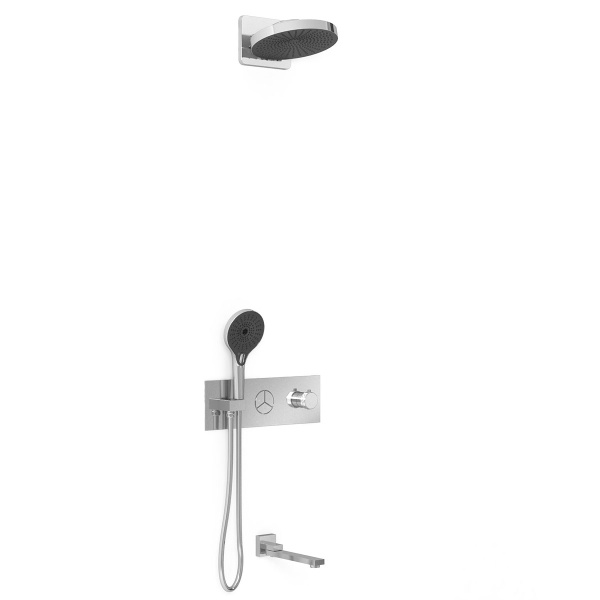 Душевая система со смесителем Vincea Inspire VSFW-432TI1CH монтаж встраиваемая в стену с термостатом хром
