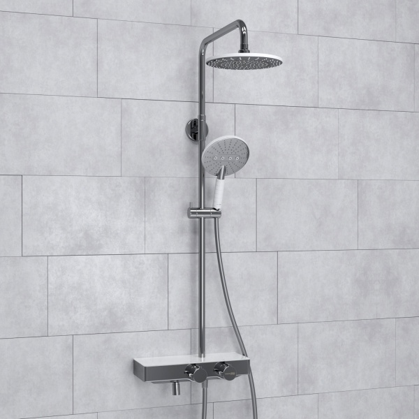 Душевая система со смесителем Wasserkraft  A113.067.059.CH Thermo монтаж настенная с термостатом хром