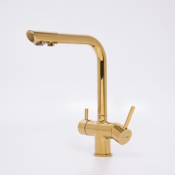 Смеситель для кухни Wasserkraft  A8377 с подключением к фильтру золото