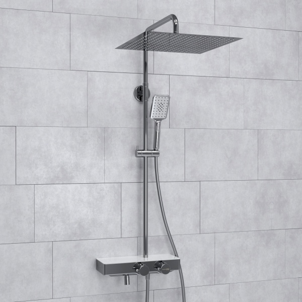 Душевая система со смесителем Wasserkraft  A113.119.126.CH Thermo монтаж настенная с термостатом хром