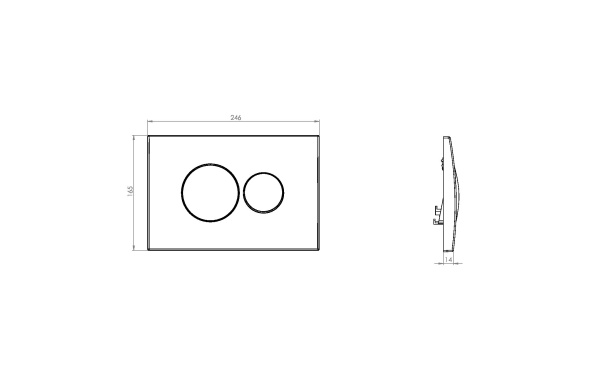 Кнопка смыва механическая Vincea  VFP-731CH цвет хром