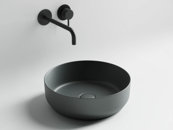 Раковина накладная круглая Ceramica Nova Element CN6022MDH фарфор цвет темно-серый матовый