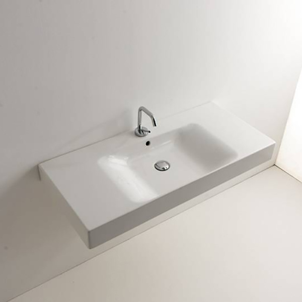 Раковина подвесная прямоугольная Kerasan Cento 355001*1 фарфор цвет белый