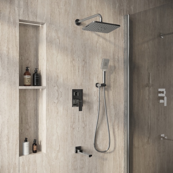 Душевая система со смесителем Grossman Classic 501.K35.04.100 монтаж встраиваемая  в стену без термостата хром