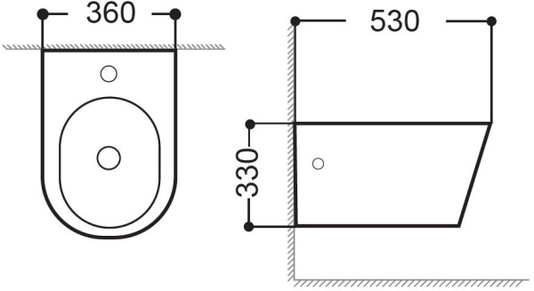 Биде подвесное Aquanet Atago Atago 2.0 B2 керамика, цвет белый