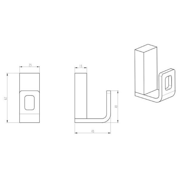 Крючок для полотенец Boheme Q 10946-MW латунь