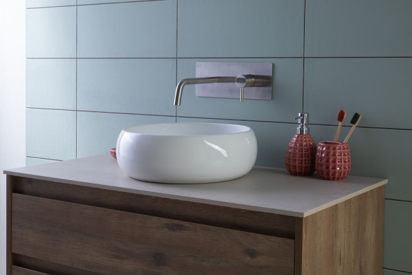 Раковина накладная круглая Aquanet Round ROUND-1 керамика цвет белый