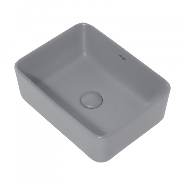 Раковина  прямоугольная Abber Rechteck AC2213MG фаянс цвет серый матовый