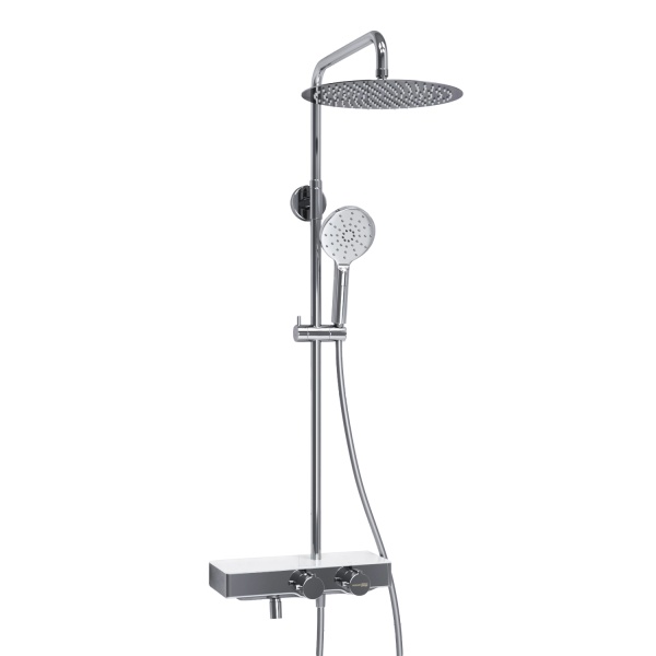 Душевая система со смесителем Wasserkraft  A113.116.127.CH Thermo монтаж настенная с термостатом хром